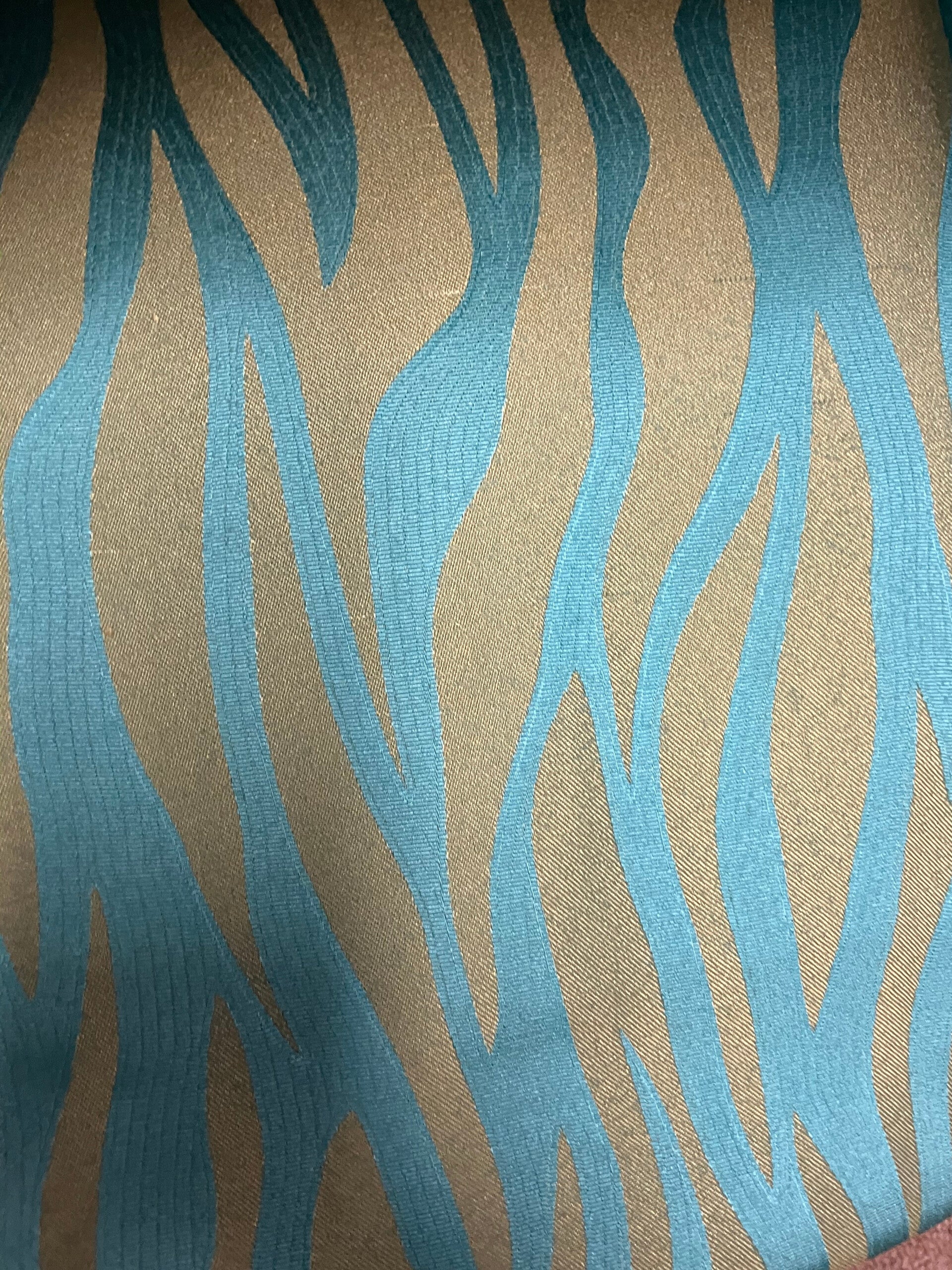 Turquoise and Gold Wave