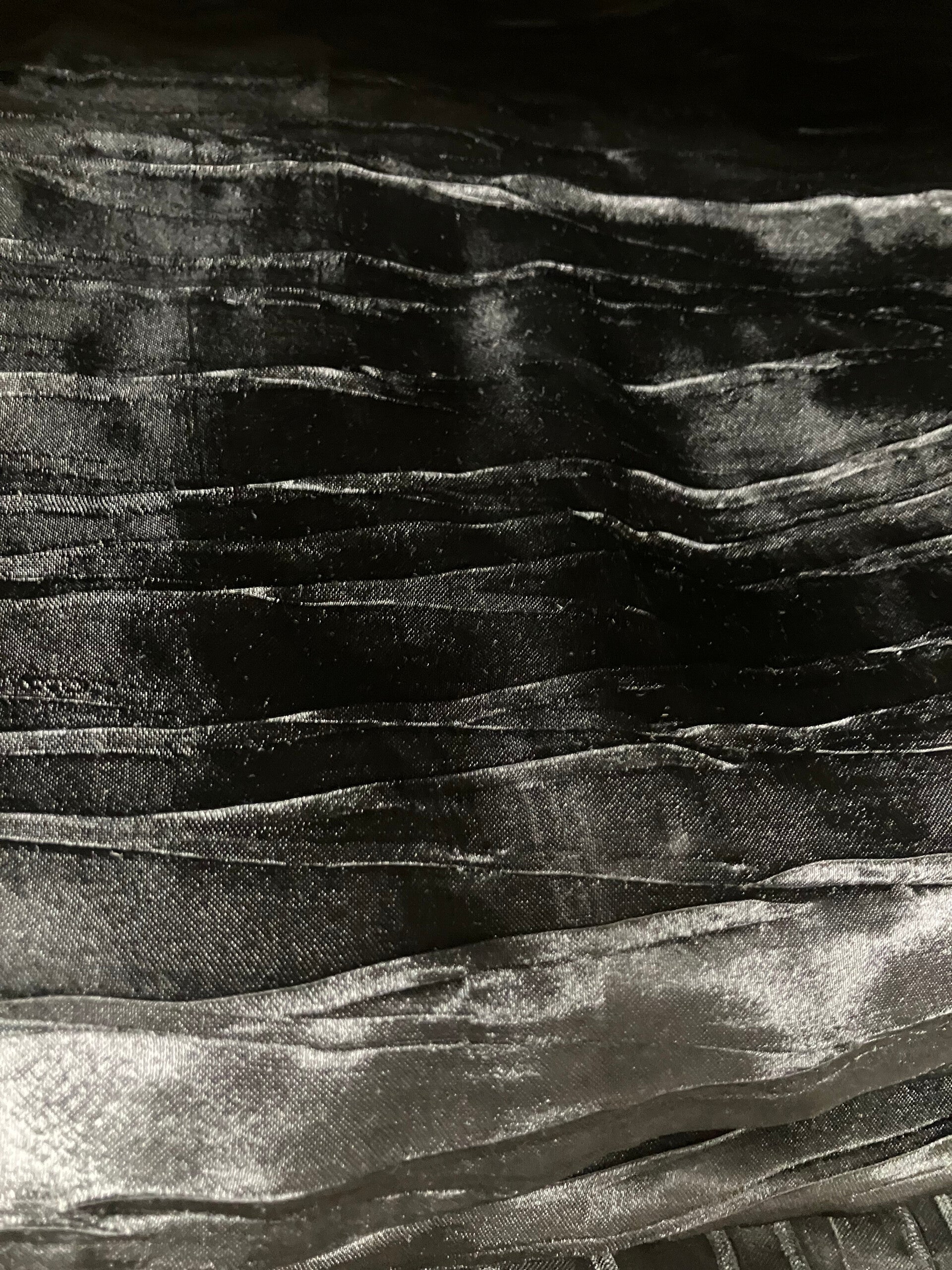 Grey Creased Satin
