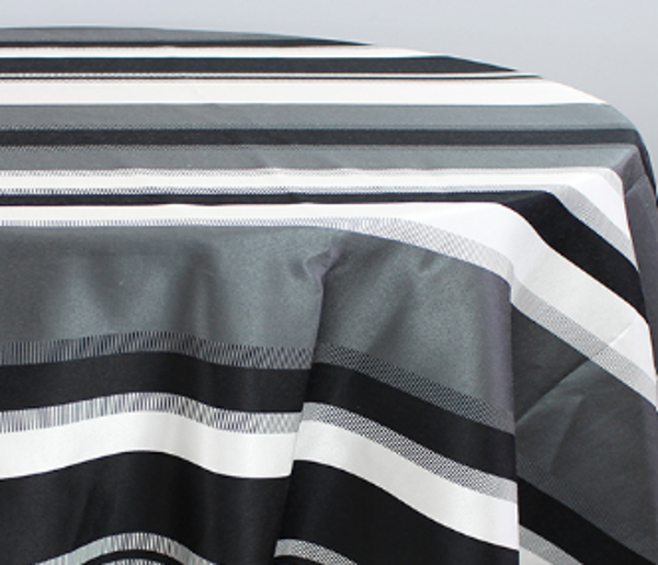 Black , white and silver Stripes