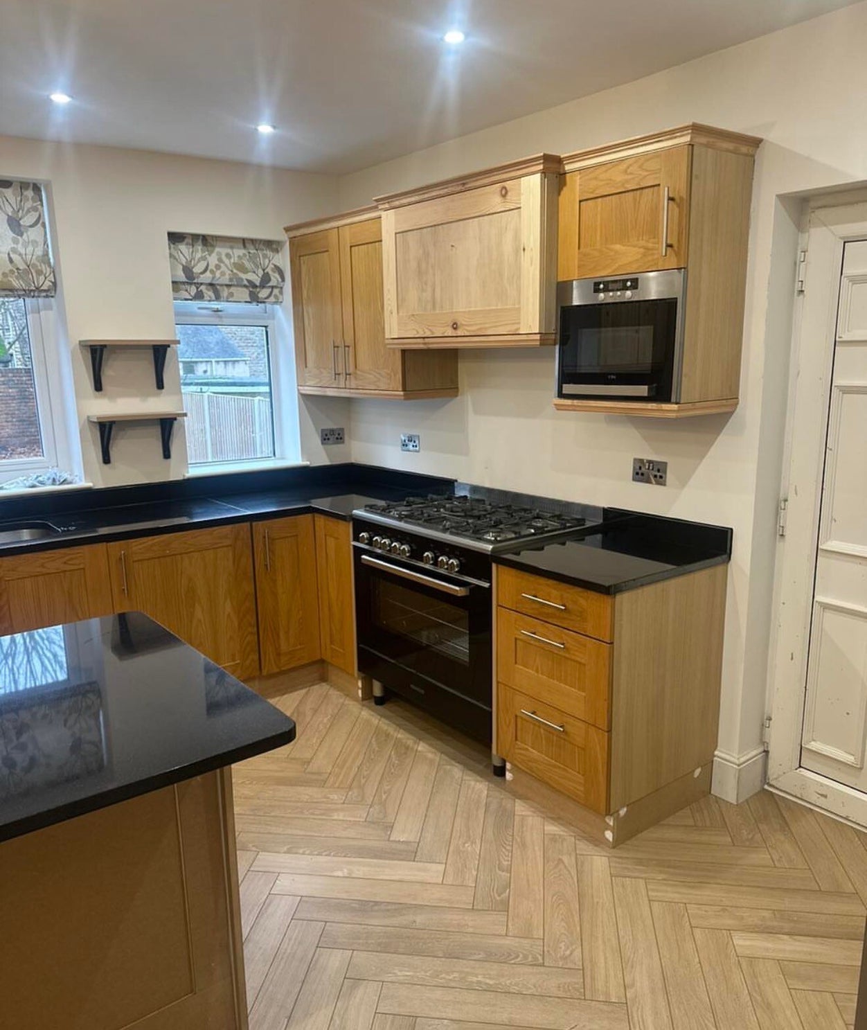 Kitchen before professional Farrow kitchen respray