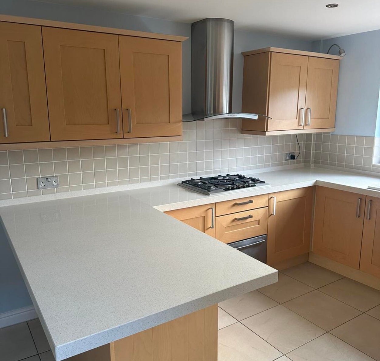 Kitchen before professional Farrow kitchen respray