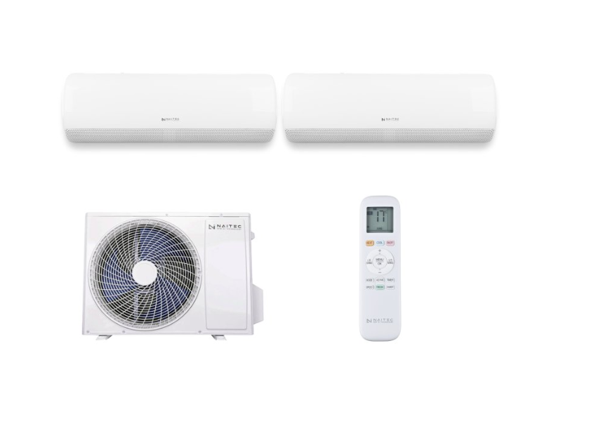 Naitec Multisplit 5 KW mit 2 Sensitive 3,5 KW Innengerät inkl. und ohne Montage