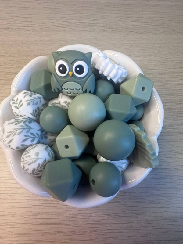 Kralenmix Groen