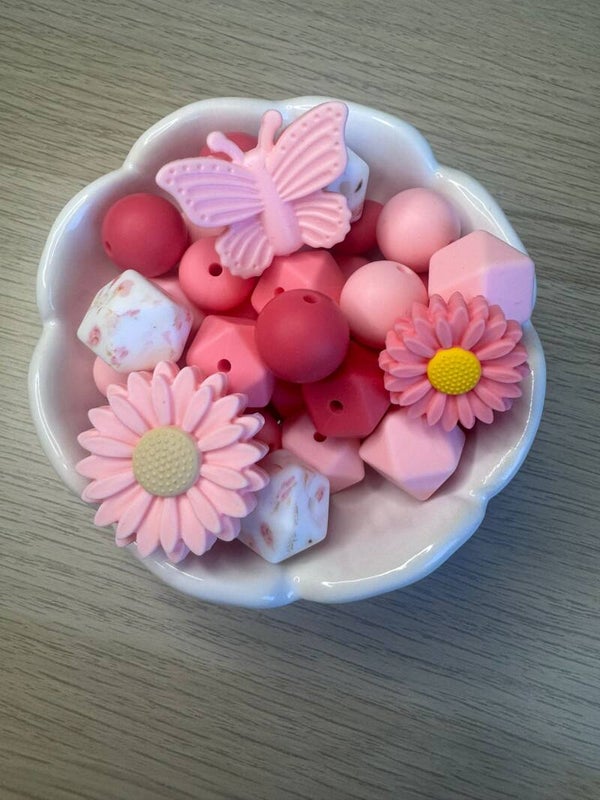 Kralenmix Pink