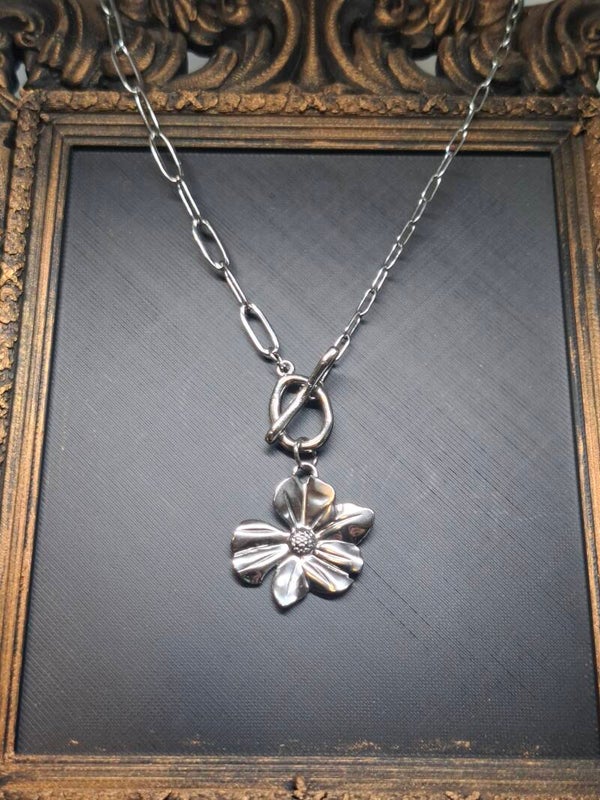 Edelstahl Blumen Kette