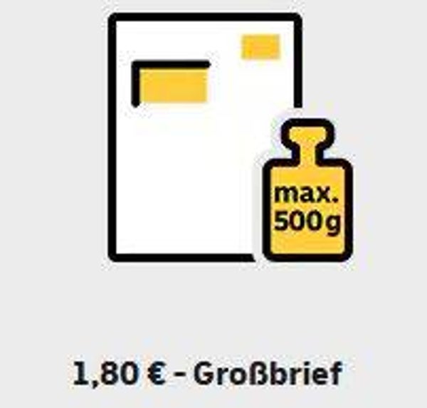 Versandkosten für 1 Band (Großbrief)