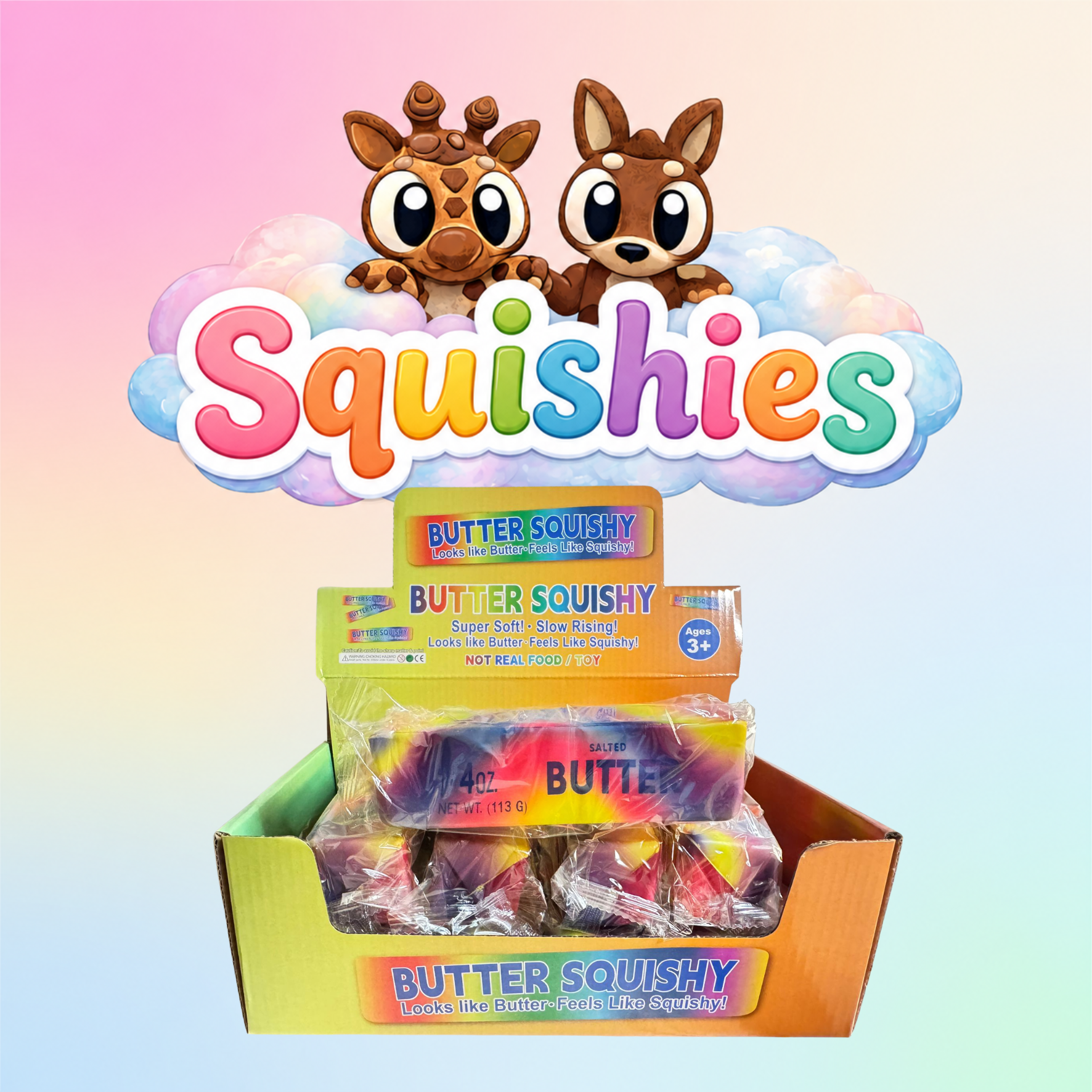 Butter 4oz Squishy Rainbow