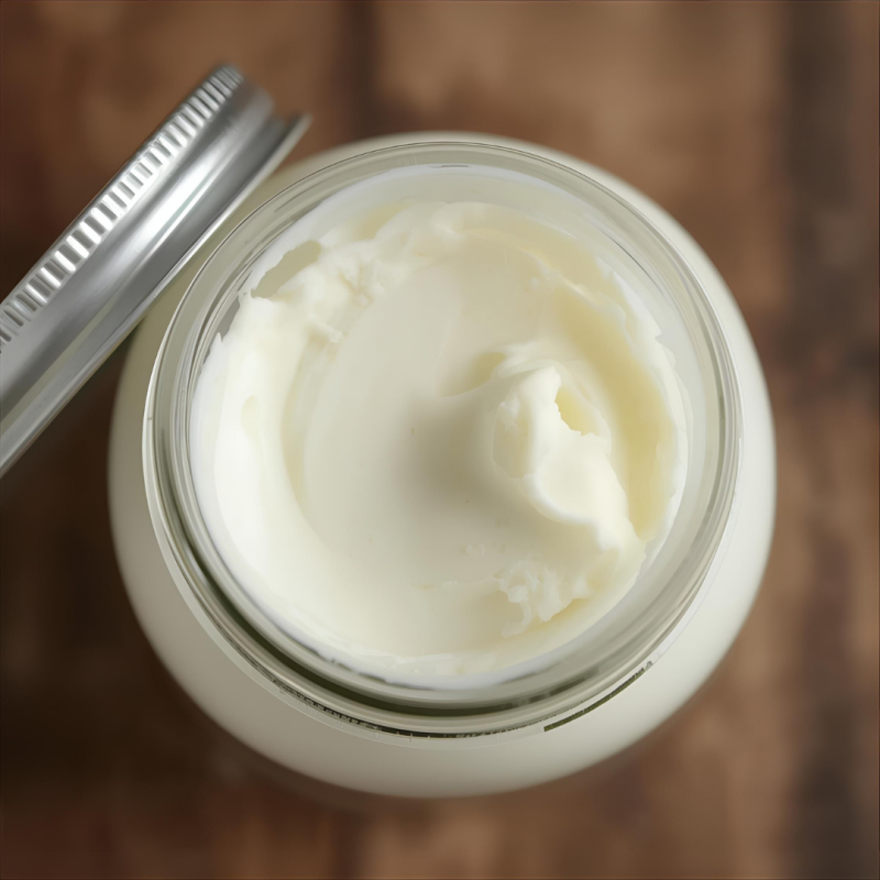 Pot van bovenaf gezien met body butter