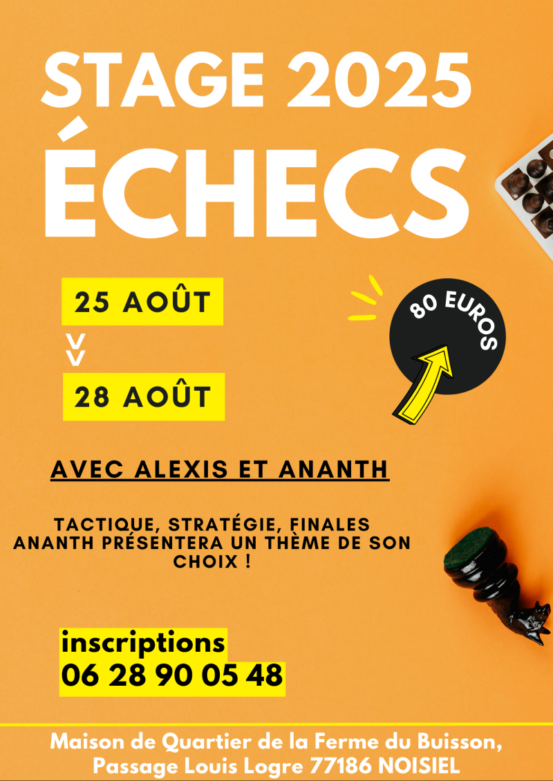 Affiche stage 25 au 28 août 2025