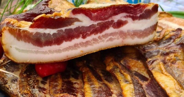 Speck aus der  Region Šibenik- Krka, Buchenholz geräuchert, 700 gr.