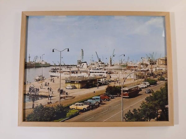 "Damals an der Adria" Rijeka Hafen - 60iger Jahre, Farbe, gerahmt!