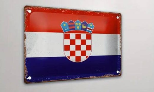 Kroatien-Flagge Aluminium