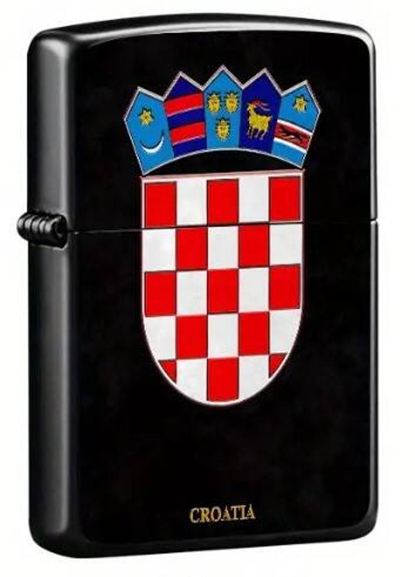 "Zippo-Feuerzeug" KROATIEN, schwarz