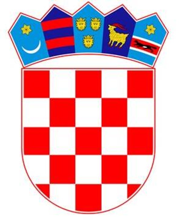 Wappen Kroatien, Sticker/Aufkleber gross