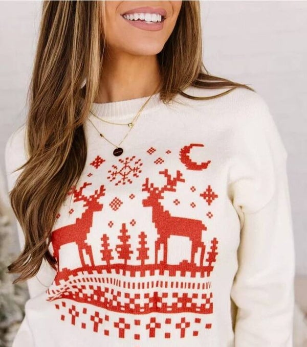 001TR Christmas Round Neck Sweater