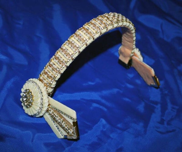 Cream gold weave