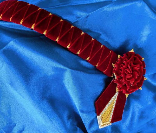 Velvet Rose 15 1/2-inch x 1 1/4-inch-wide band