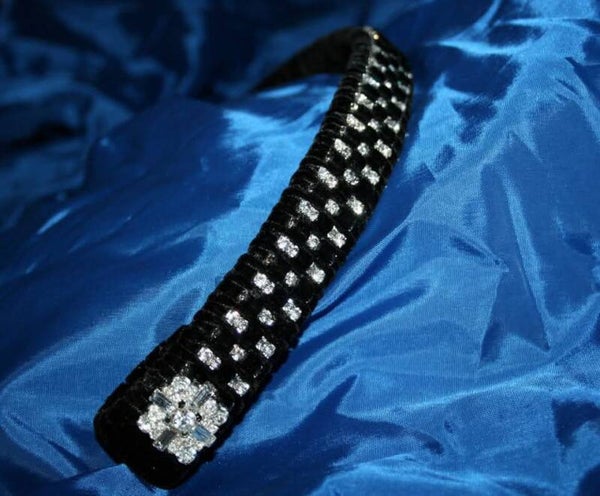 Red Black weave straight Browband