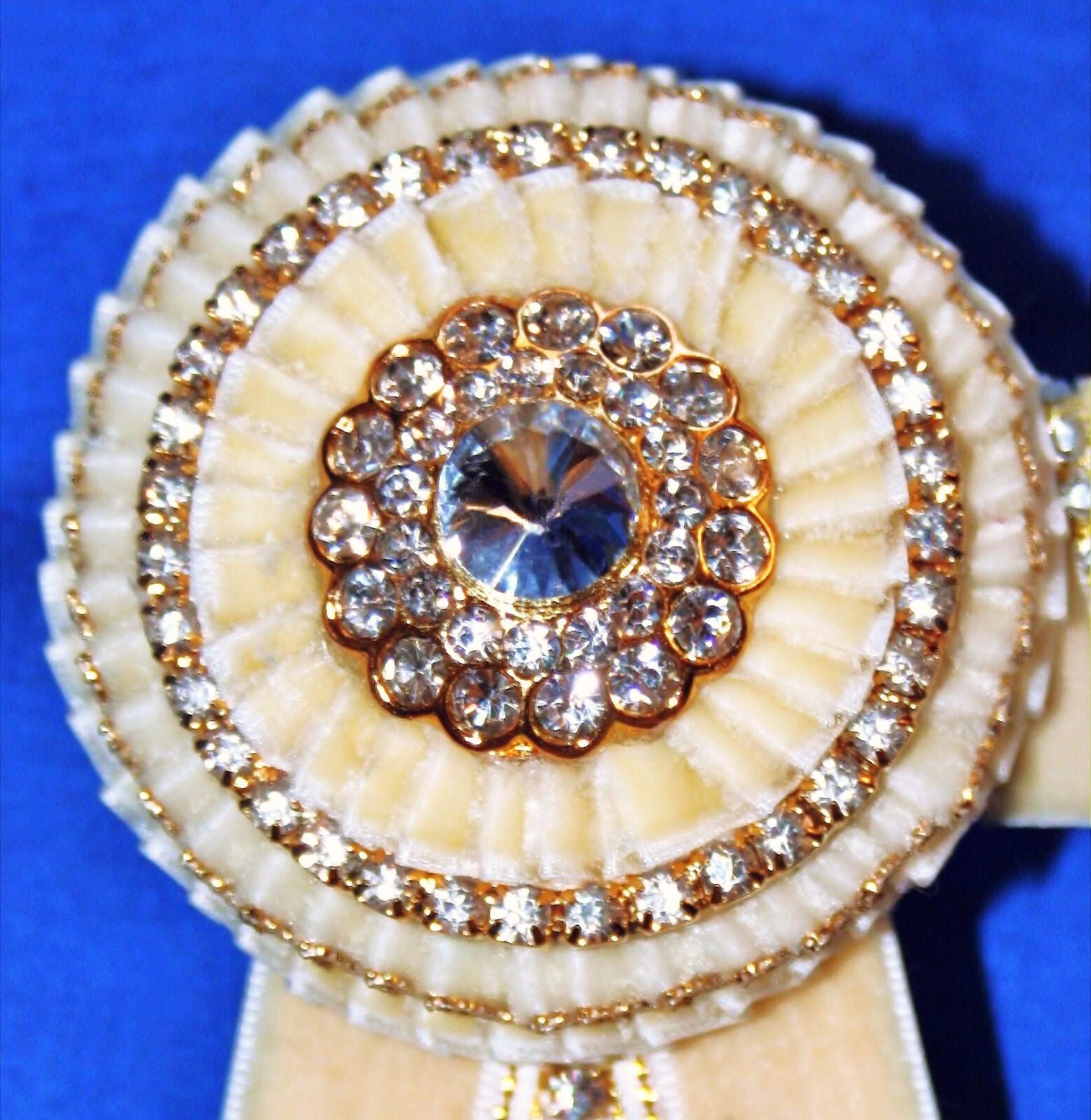 Cream double tier rosettes