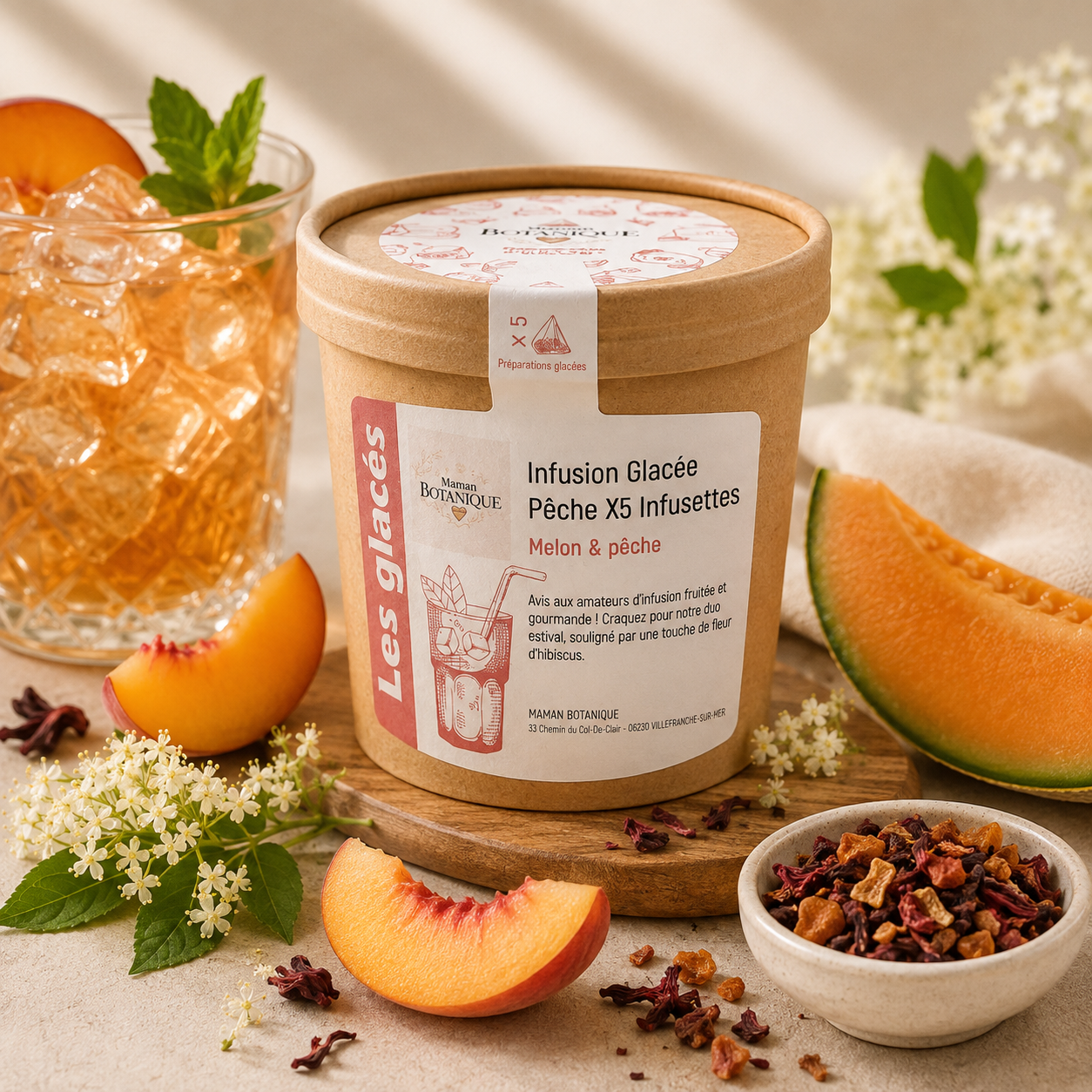 Infusion Glacée Melon & Pêche 🍑