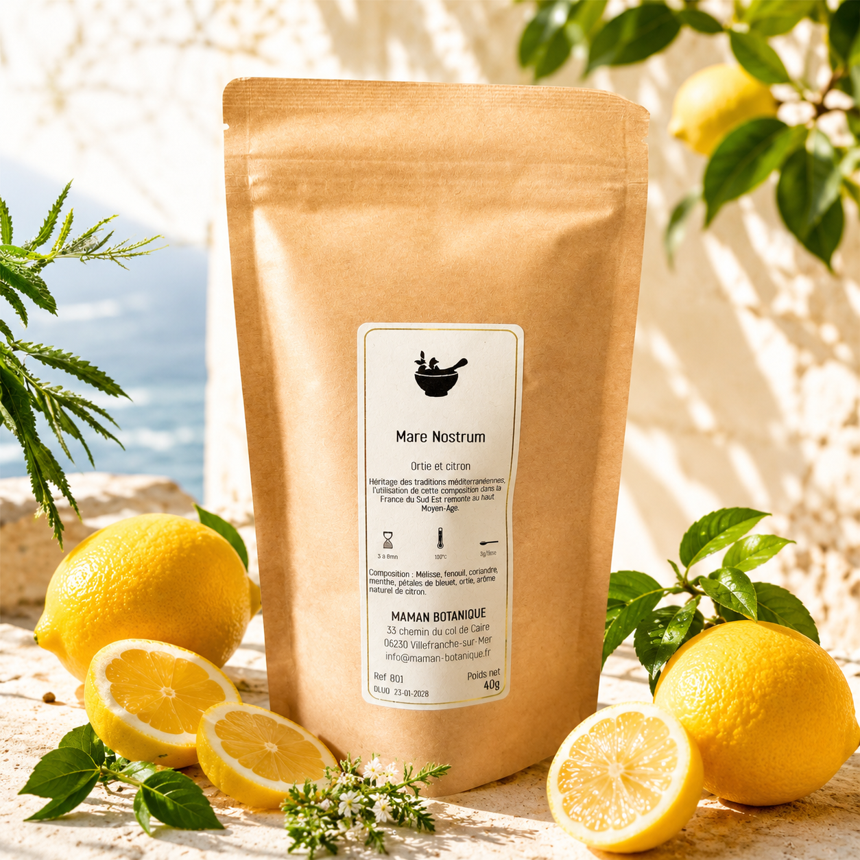 Marée Douce – L’eau de fruits fraîcheur citron & bleuet