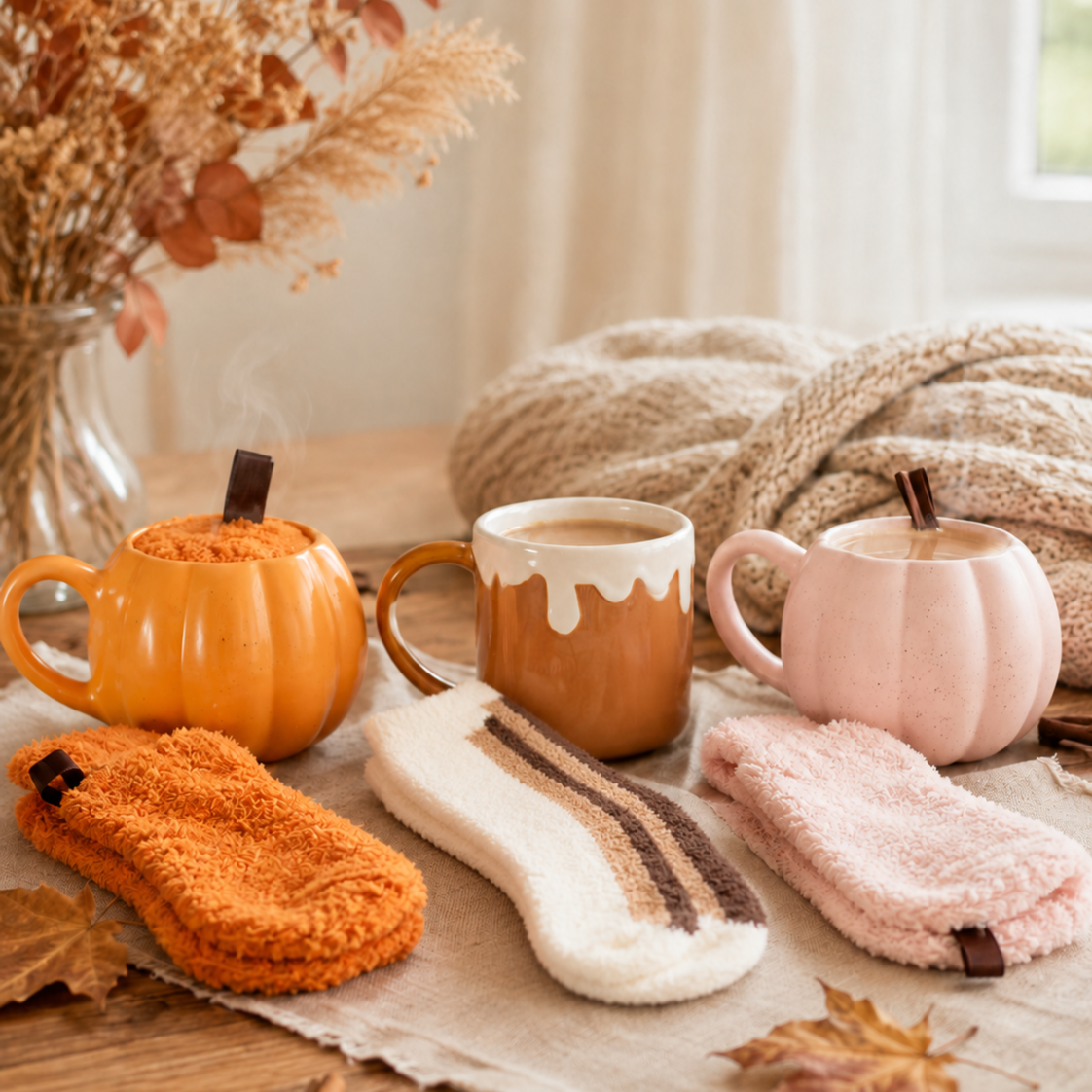 Ensemble mug & chaussettes cocooning