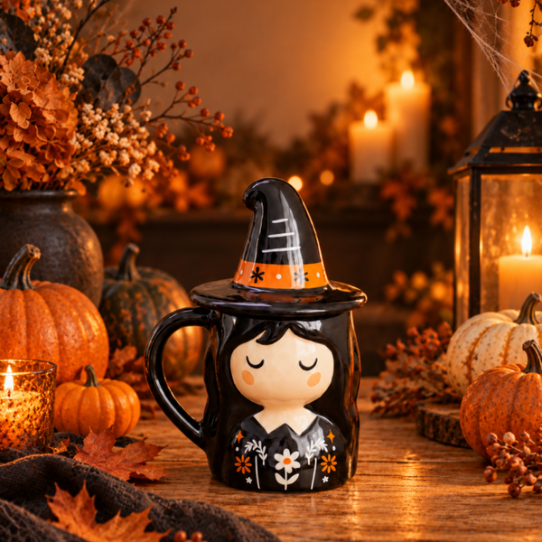 Mug à couvercle Sorcière