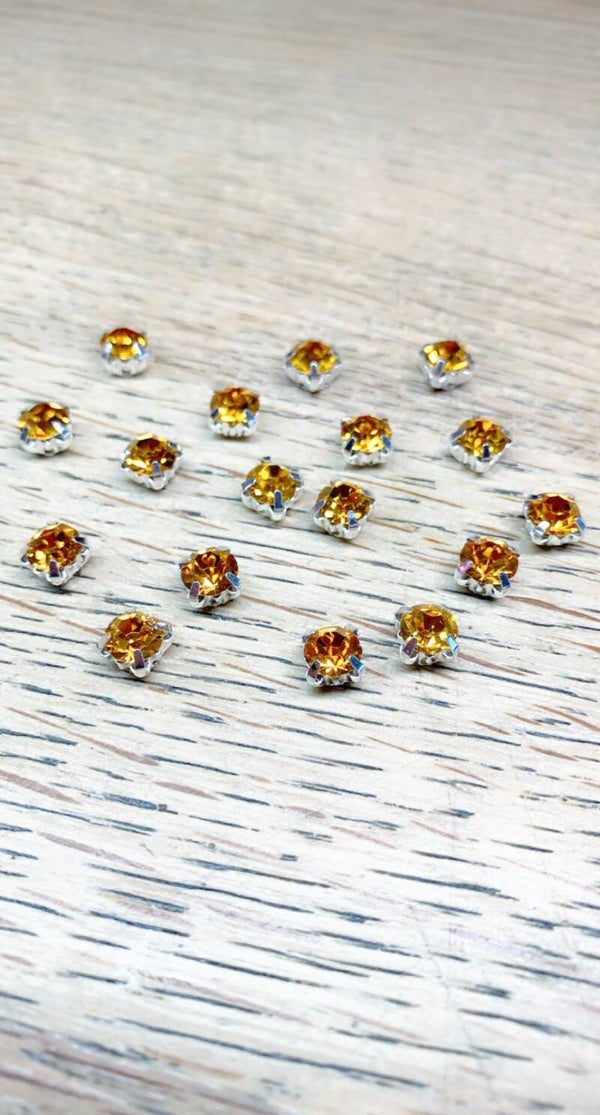 Losse strass steentjes Geel goud