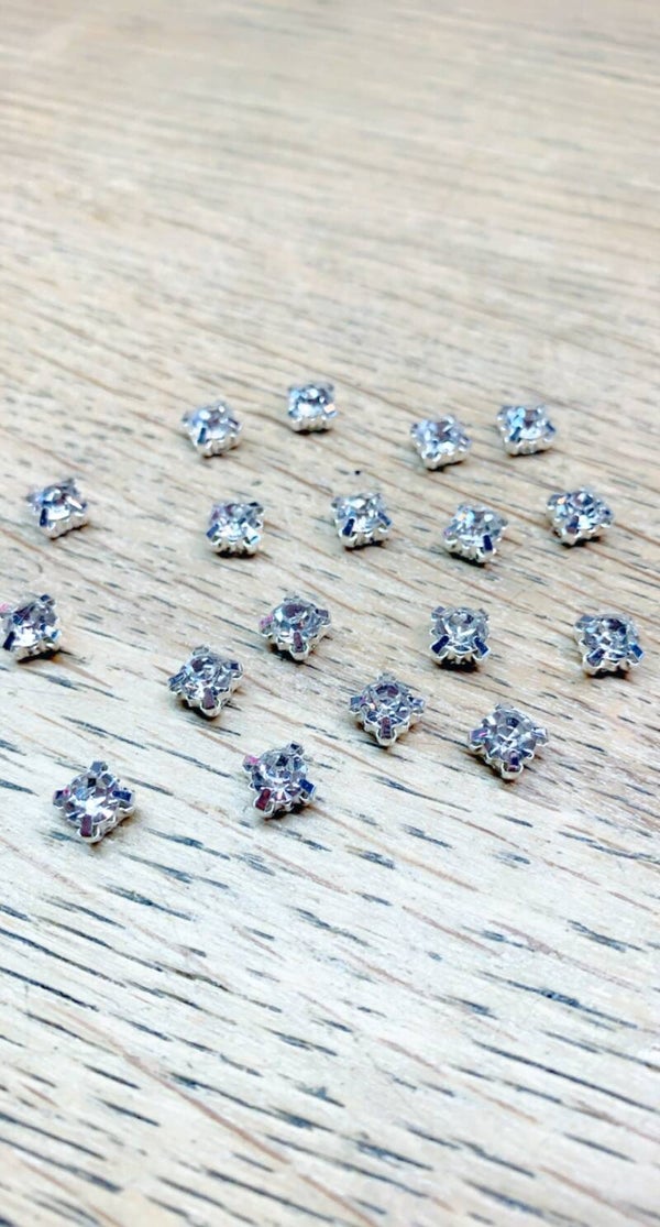 Losse strass steentjes 5 mm zilver