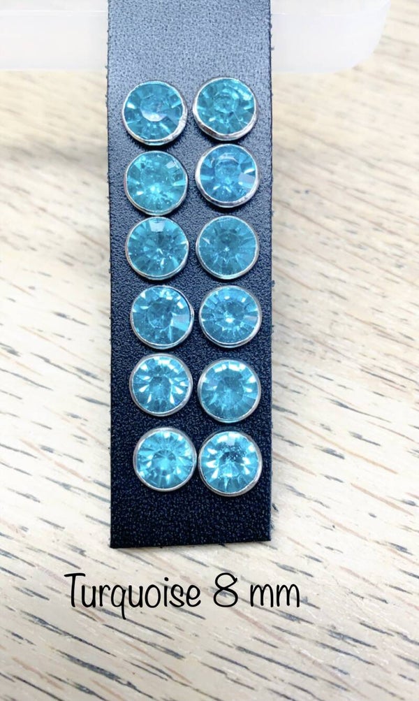 Rivetten turquoise 8mm
