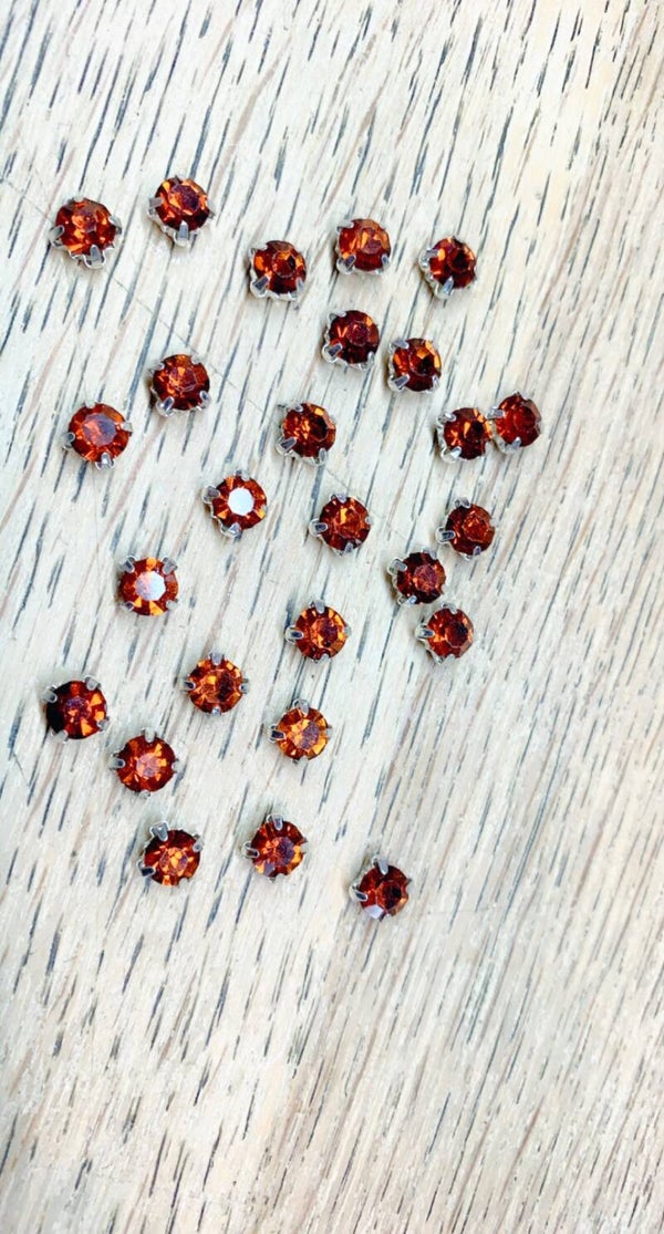 Losse strass steentjes 6 mm tea color