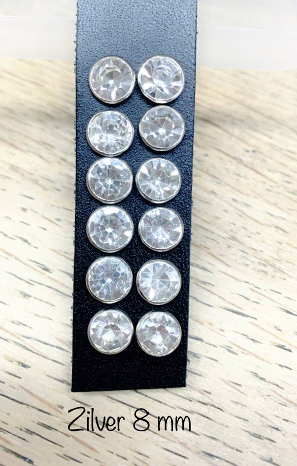 Rivetten zilver 8mm