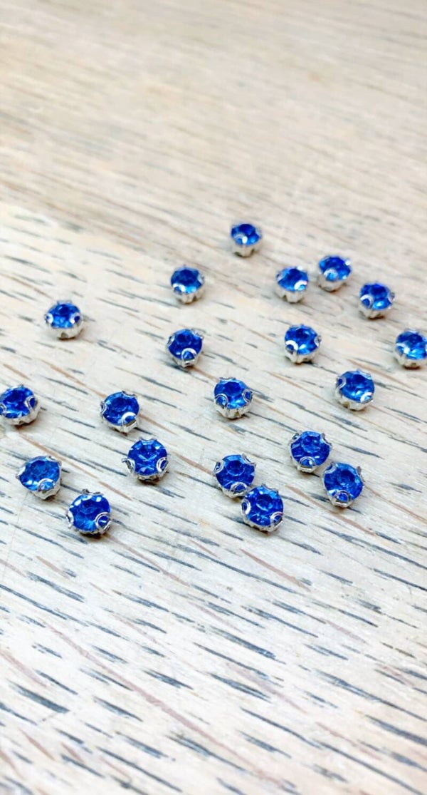 Strass steentjes L-Blauw 5 mm