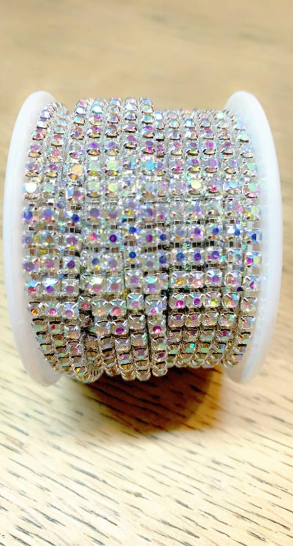 Strass ketting AB glans 2,8 mm