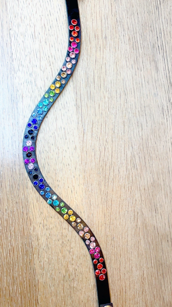 Frontriem Model reverse Rainbow stone