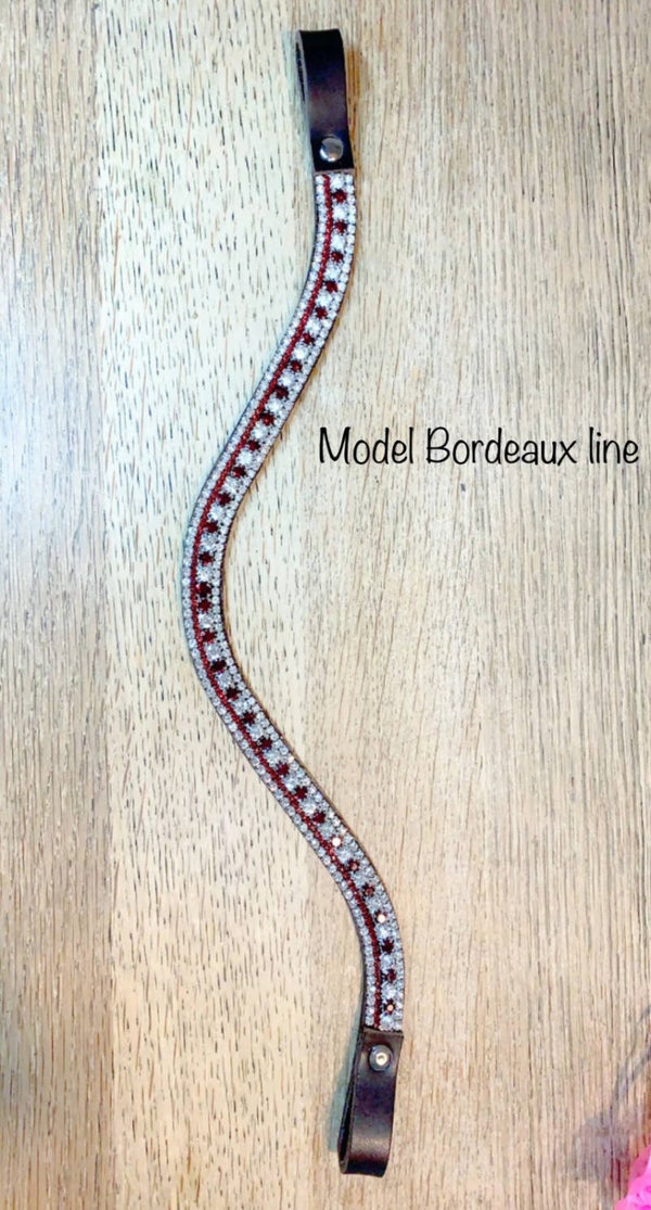 Frontriem Model 1,5 cm Bordeaux line
