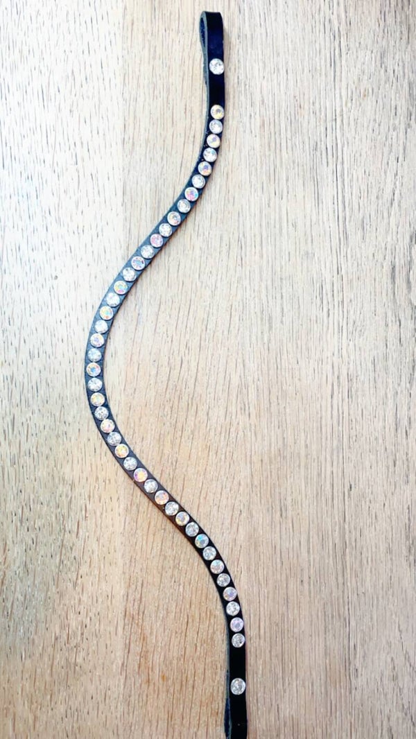 Frontriem 1 row  AB glans / Zilver