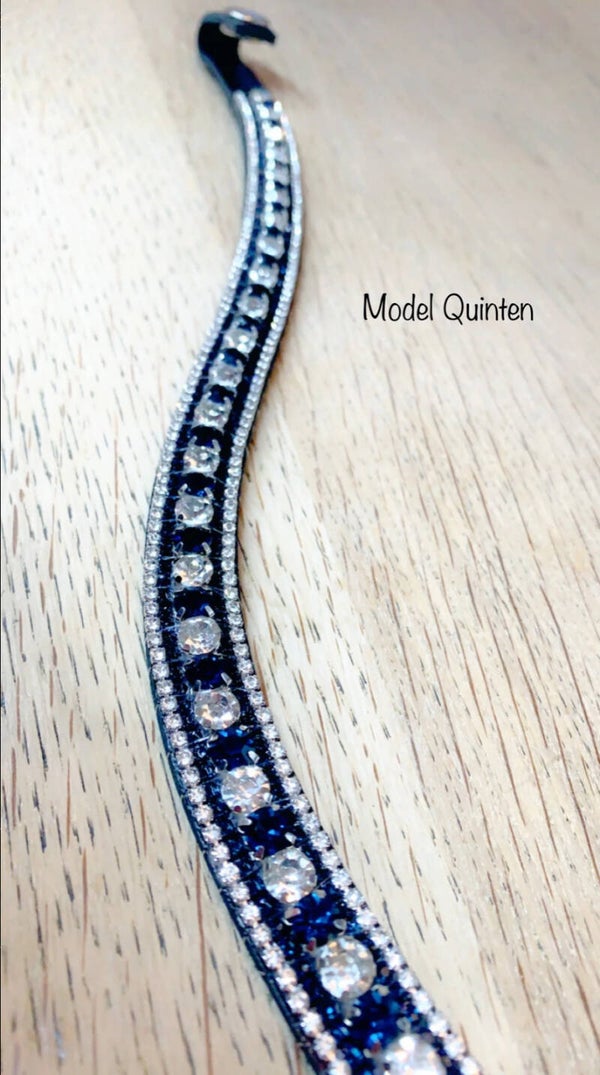 PresTeq Frontriem Model Quinten Donkerblauw Zilver