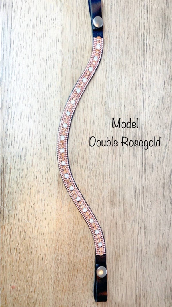 Frontriem Model 1,5 cm Double Rosegold