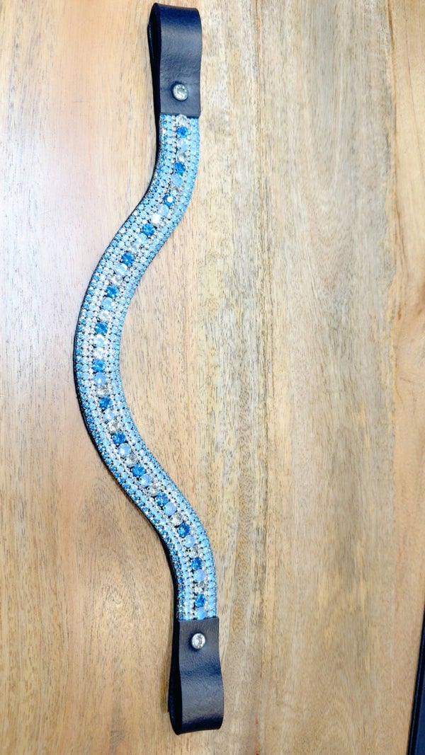 Frontriem 2 cm Model Opaal Blauw
