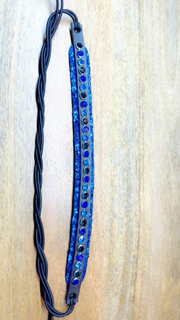 Zadelsieraad  Blauw Glitter
