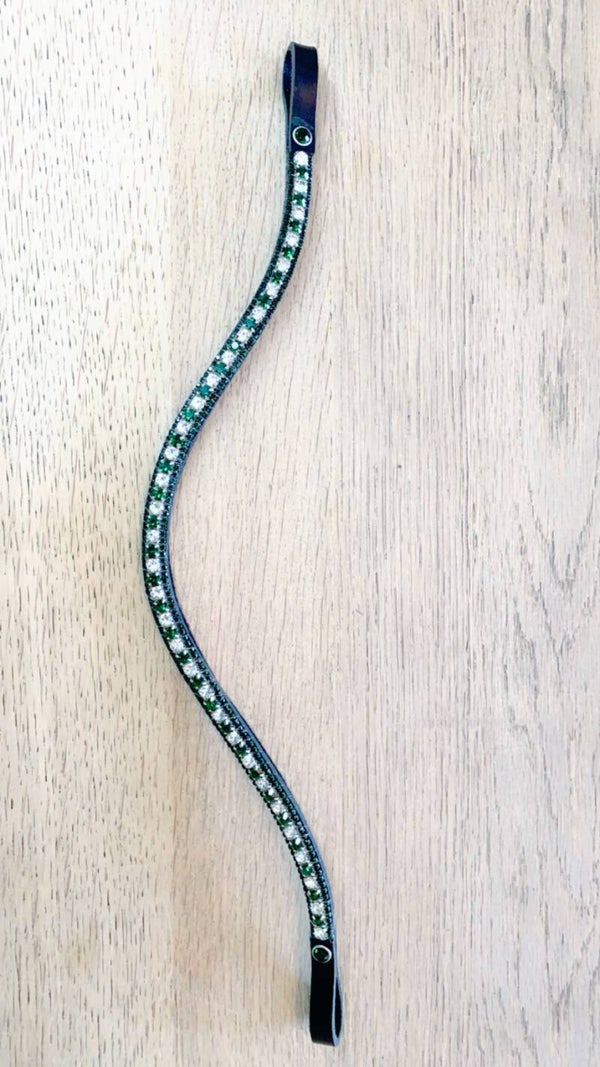 Frontriem 1 cm Model Emerald Green