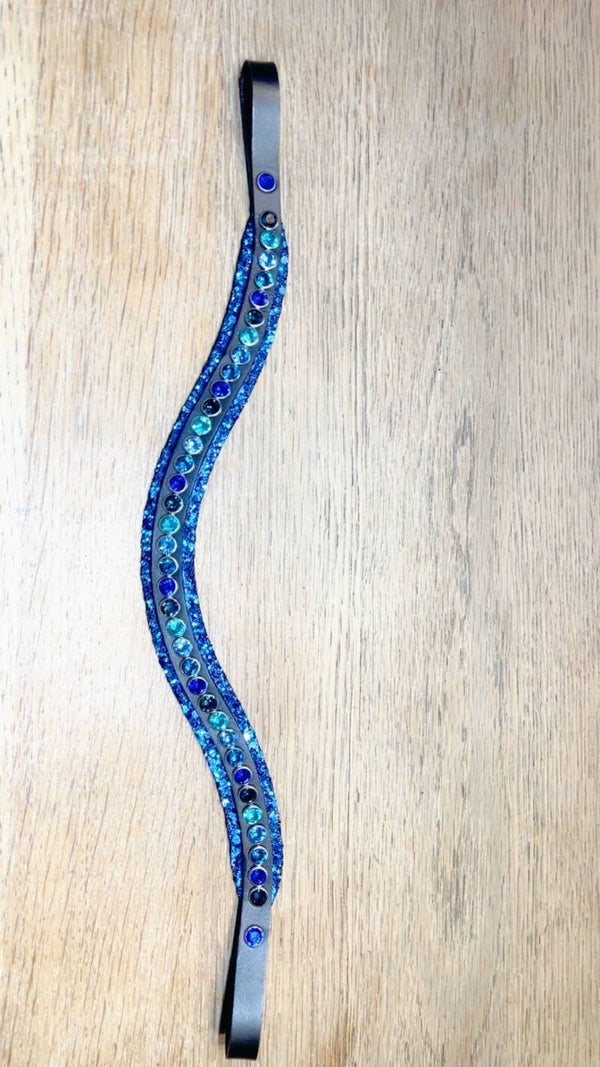 Frontriem Model Blauw Glitter