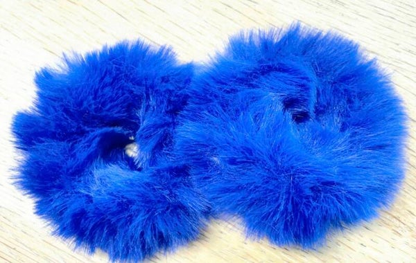 Fluffy haar donut  blauw