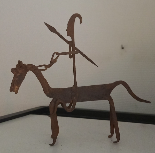 Dogon ruiter van oud metaal