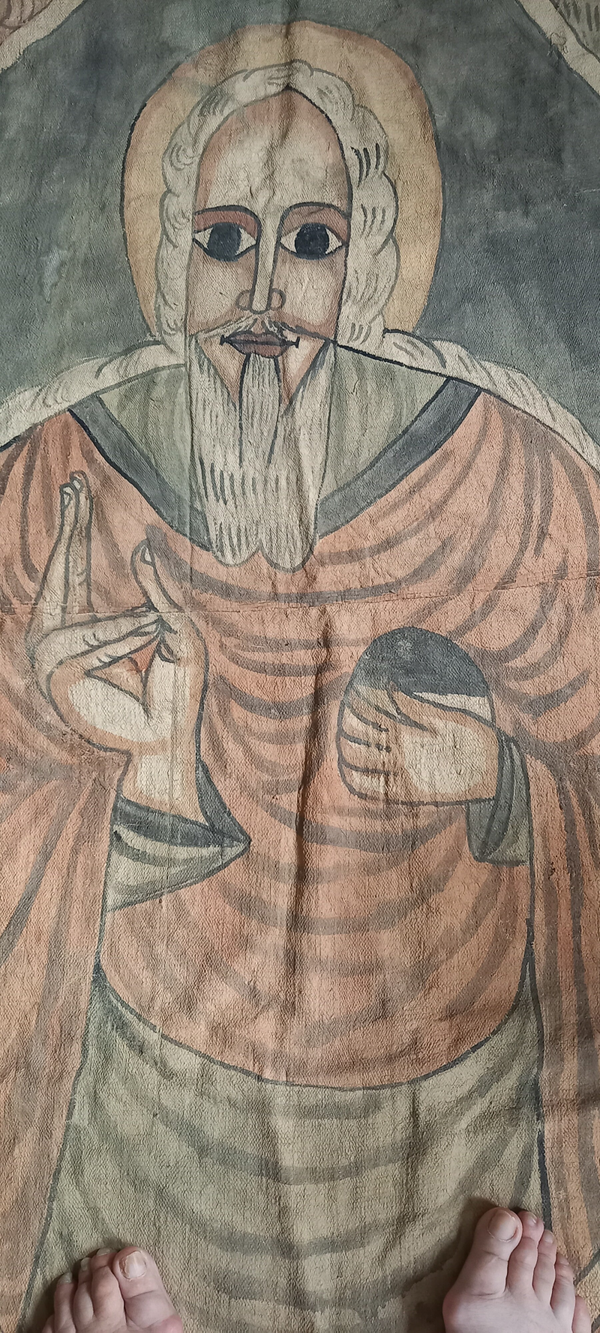 Wandkleed van Heilige uit Ethiopisch Koptische Kerk