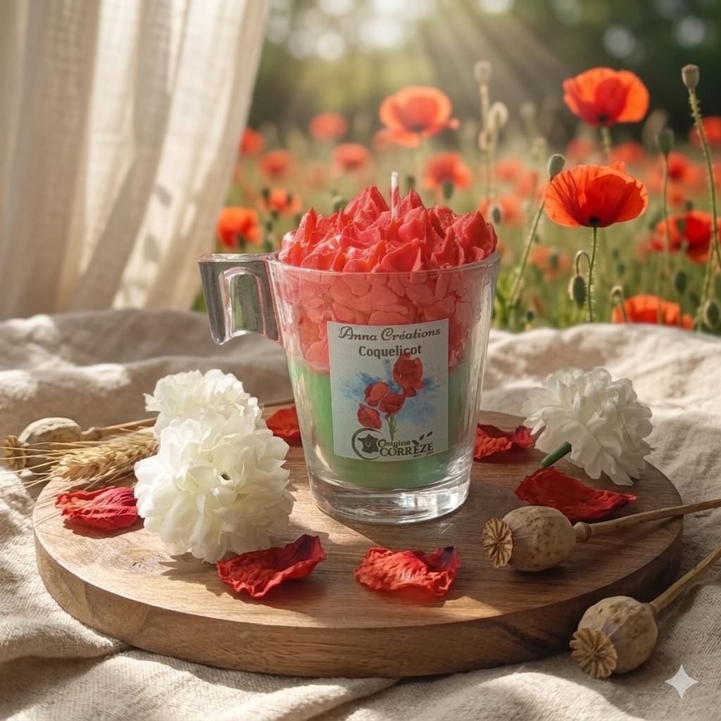 Bougie Coquelicot