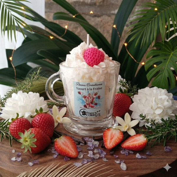 Bougie Yaourt à la Fraise