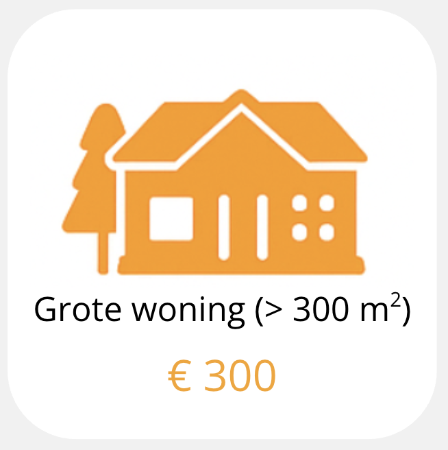 Vast prijs EPC grote woning € 300