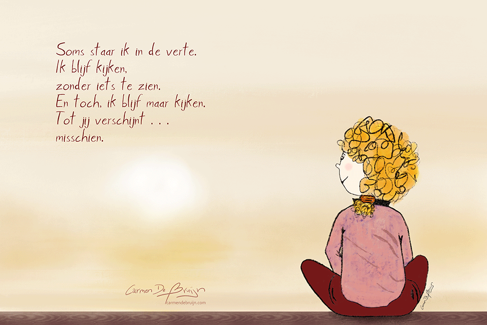 Gedicht, Ik blijf kijken, zonder iets te zien, Carmen de Bruijn